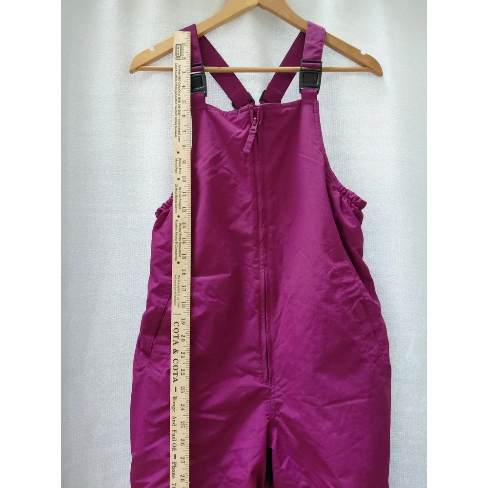 Lands End Kids Iron Knee Insulated Snow Bibs Purple Size 14H Husky Winter Pants